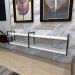 Estante industrial aço cor preto 180x30x40cm (C)x(L)x(A) cor mdf branco modelo ind40best