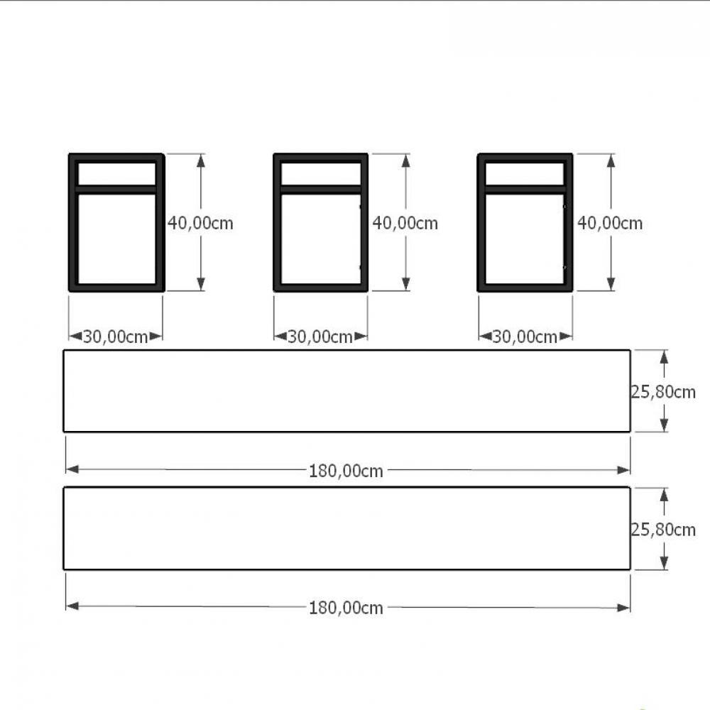 Estante industrial aço cor preto 180x30x40cm (C)x(L)x(A) cor mdf preto modelo ind40pest