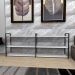 Estante industrial aço cor preto 180x30x68cm (C)x(L)x(A) cor mdf branco modelo ind32best