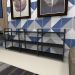 Estante industrial aço cor preto 180x30x68cm (C)x(L)x(A) cor mdf preto modelo ind35pest