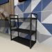 Estante industrial aço cor preto 60x30x68cm (C)x(L)x(A) cor mdf preto modelo ind25pest