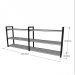 Estante industrial aço preto 180x30x68cm amadeirado ind32aeest