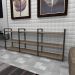 Estante industrial aço preto 180x30x68cm amadeirado ind35aeest
