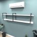 Estante industrial escritório aço cor preto 180x30x40cm (C)x(L)x(A) cor mdf branco modelo ind39bes