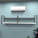 Estante industrial escritório aço cor preto 180x30x40cm (C)x(L)x(A) cor mdf branco modelo ind40bes