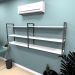 Estante industrial escritório aço cor preto 180x30x68cm (C)x(L)x(A) cor mdf branco modelo ind32bes