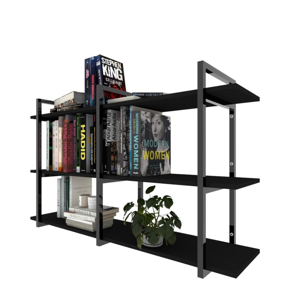 Estante industrial moveis escritorio quarto estante infantil livro preto organizador brinquedos