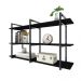 Estante industrial moveis escritorio quarto estante infantil planta preto organizador brinquedos