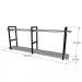 Estante industrial sala aço preto 180x30x68cm amadeirado ind37aesl