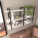 Estante industrial sala estar estante nicho parede ferro madeira suporte branco off white