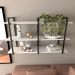 Estante industrial sala estar estante nicho parede mdf suspensa pratileira ferro branco off white