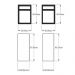 Mini Estante industrial sala aço preto  30cm cor branca ind01beps