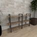 Mini Estante industrial sala aço preto 30cm amadeirado ind12aeeps