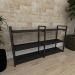 Mini estante industrial para sala aço cor preto prateleiras 30 cm cor preto modelo ind11peps