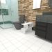 Mini estante para banheiro 25x60x50 cm MDF Branco TX modelo en4401b