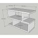 Mini estante para banheiro 25x60x50 cm MDF Branco TX modelo en4401b