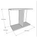Mini estante para banheiro 25x60x50 cm MDF Preto TX modelo en16703b