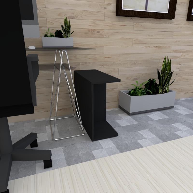 Mini estante para escritório 25x60x50 cm MDF Preto TX modelo en16703es