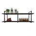 Nichos industrial cozinha preto suporte industrial suspensa ferro madeirasimples