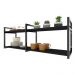 Nichos industrial cozinha preto suporte industrial suspensa ferro madeirasimples