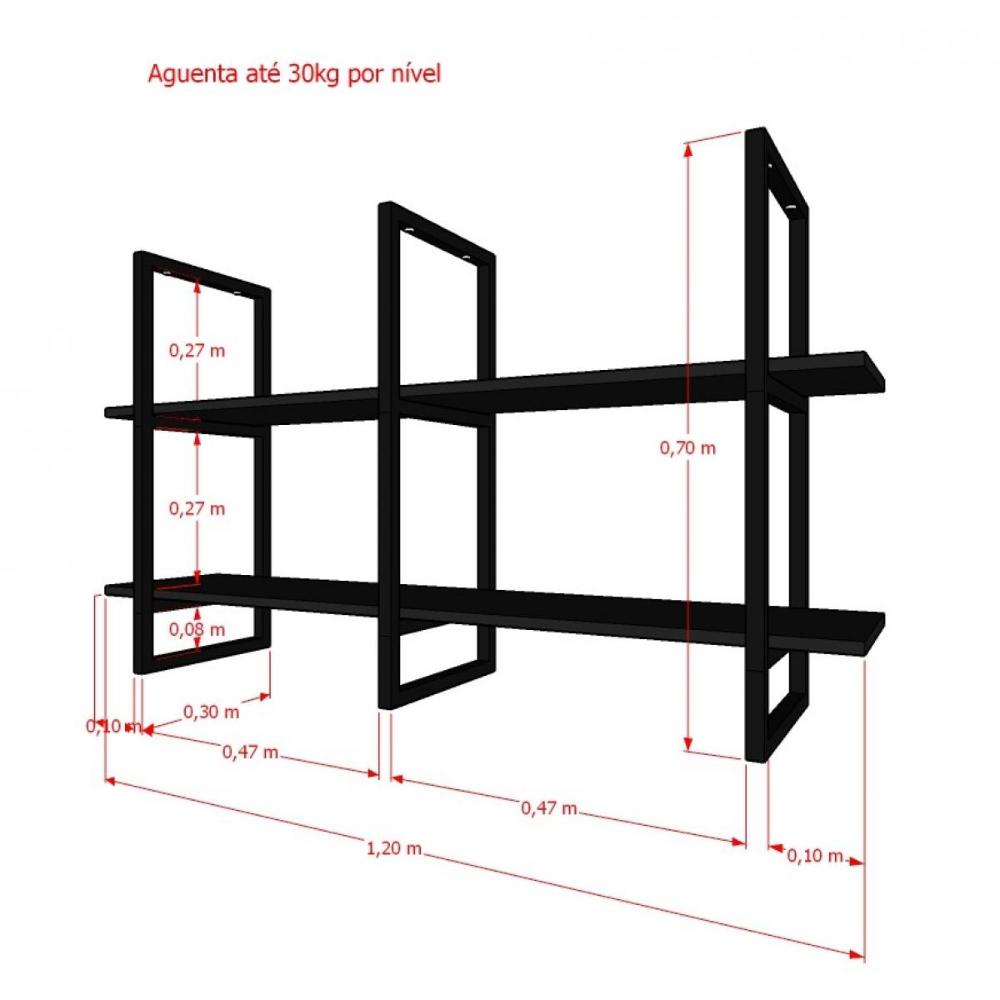 Prateleira Industrial Suspensa Teto Cozinha pratileira prateleira mdf nicho industrial nichos para cozinha Prateleira