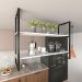 Prateleira Industrial Suspensa Teto Cozinha pratileira prateleira mdf nicho industrial nichos para cozinha suporte