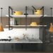Prateleira Industrial Suspensa Teto Cozinha pratileira prateleira mdf nicho industrial nichos para cozinha suporte