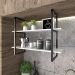 Prateleira Suspensa Industrial Teto Cozinha nichos para cozinha nicho industrial nichos para cozinha nichos para cozinha