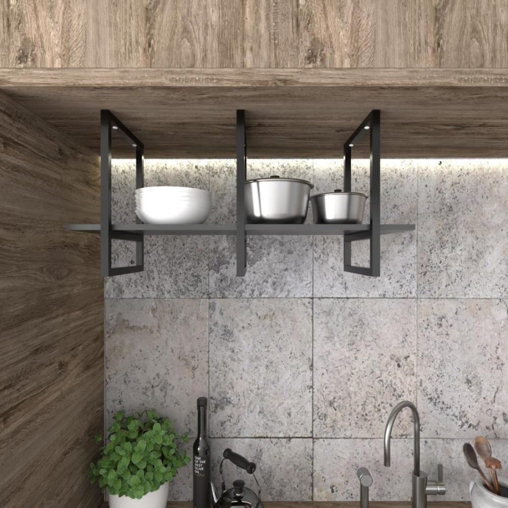 Prateleira Suspensa Industrial Teto Cozinha nichos para cozinha nicho industrial nichos para cozinha suporte