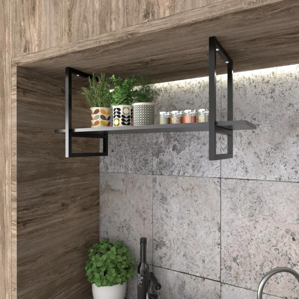Prateleira Suspensa Industrial Teto Cozinha nichos para cozinha nicho industrial nichos para cozinha suporte industrial