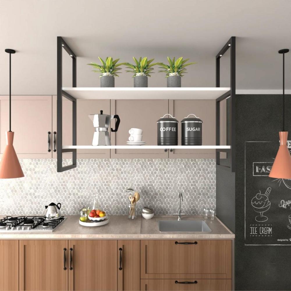 Prateleira Suspensa Teto Cozinha partileira nicho industrial nichos para cozinha suporte industrial