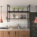 Prateleira Suspensa Teto Cozinha suporte industrial nicho industrial nichos para cozinha pratileira prateleira mdf