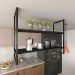 Prateleira Suspensa Teto Cozinha suporte industrial nicho industrial nichos para cozinha pratileira prateleira mdf