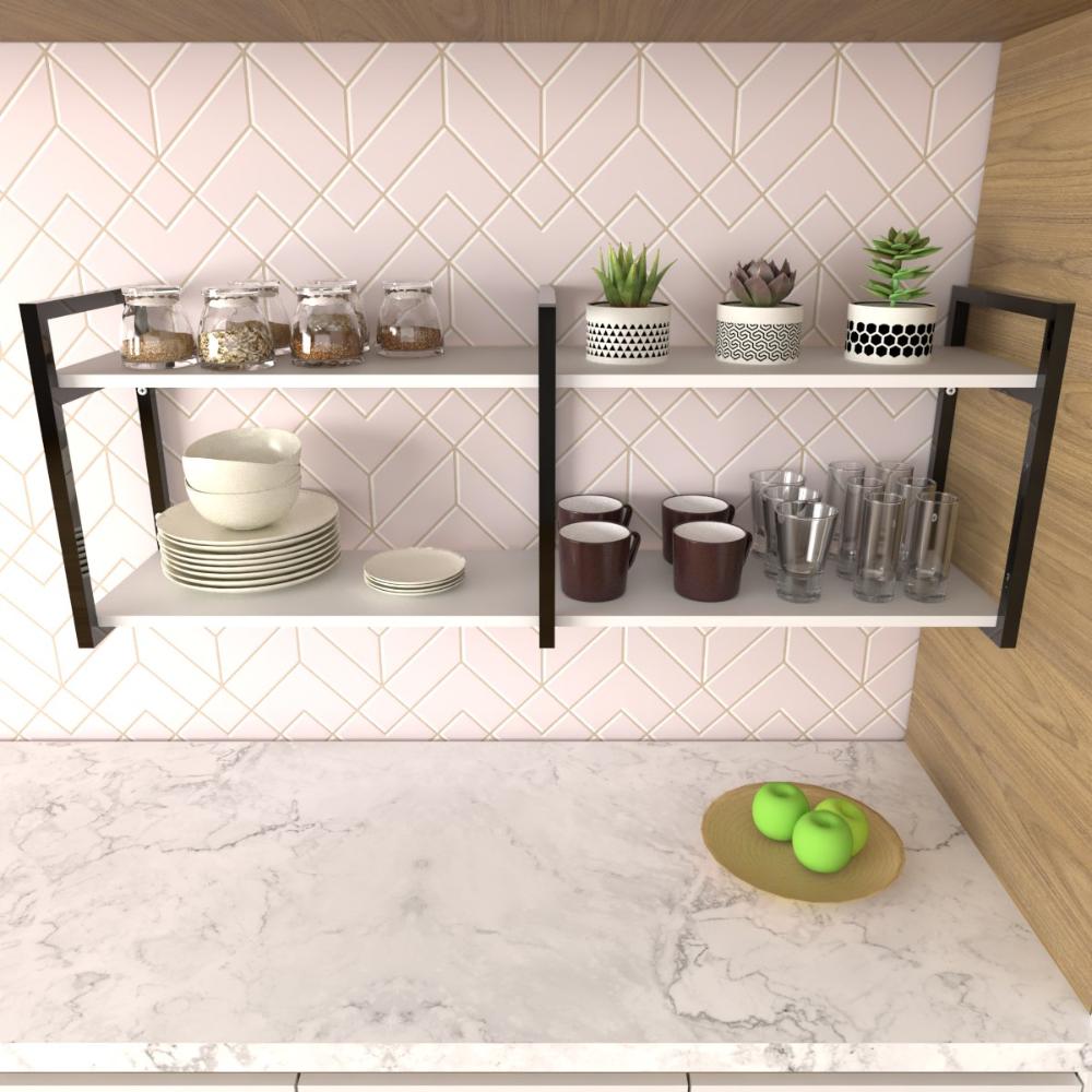 Prateleira cozinha nichos cozinha branco suporte industrial carrinho moderno suspenso madeira