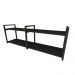Prateleira industrial aço cor preto 30 cm MDF cor preto modelo indfb04psl