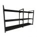 Prateleira industrial aço cor preto 30 cm MDF cor preto modelo indfb11psl