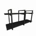 Prateleira industrial aço cor preto 30 cm MDF cor preto modelo indfb23psl