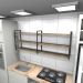Prateleira industrial cozinha aço 180x30x68cm amadeirado ind32aec