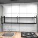 Prateleira industrial cozinha aço cor preto 180x30x40cm (C)x(L)x(A) cor mdf preto modelo ind40pc