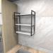 Prateleira industrial cozinha aço cor preto 60x30x68cm (C)x(L)x(A) cor mdf branco modelo ind25bc