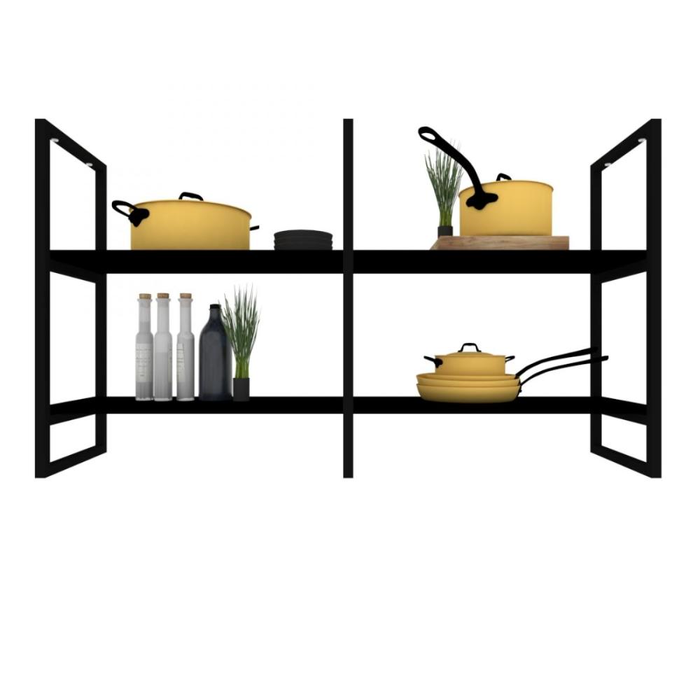 Prateleira industrial cozinha suporte para prateleira industrial nicho industrial nichos para cozinha pratileira mdf