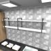 Prateleira industrial lavanderia aço cor preto 180x30x40cm CxLxA cor mdf branco modelo ind39blav
