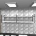 Prateleira industrial lavanderia aço cor preto 180x30x40cm CxLxA cor mdf branco modelo ind40blav
