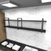 Prateleira industrial lavanderia aço cor preto 180x30x40cm CxLxA cor mdf preto modelo ind39plav