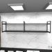Prateleira industrial lavanderia aço cor preto 180x30x40cm CxLxA cor mdf preto modelo ind40plav