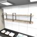 Prateleira industrial lavanderia aço preto 180x30x40cm amadeirado ind39aelav