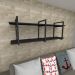 Prateleira industrial para Sala aço cor preto prateleiras 30 cm cor preto modelo ind05psl