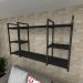 Prateleira industrial para Sala aço cor preto prateleiras 30 cm cor preto modelo ind17psl