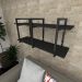 Prateleira industrial para Sala aço cor preto prateleiras 30 cm cor preto modelo ind23psl
