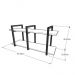 Prateleira industrial para Sala aço cor preto prateleiras 30 cm cor preto modelo ind23psl
